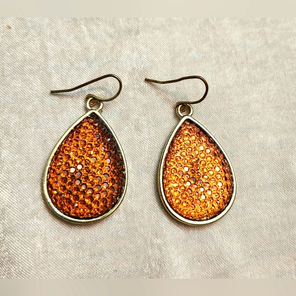 Jewelry - Brunt Orange Teardrop Earrings